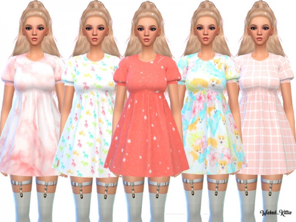  The Sims Resource: Cute Skater Dress by Wicked Kittie