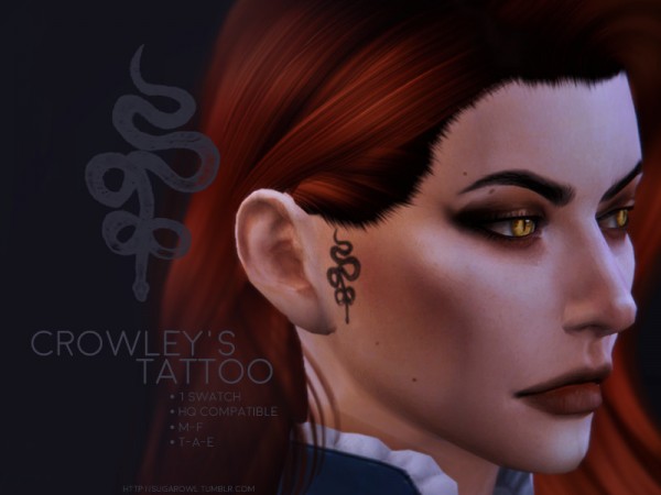  The Sims Resource: Crowleys tattoo   Good Omens by sugar owl