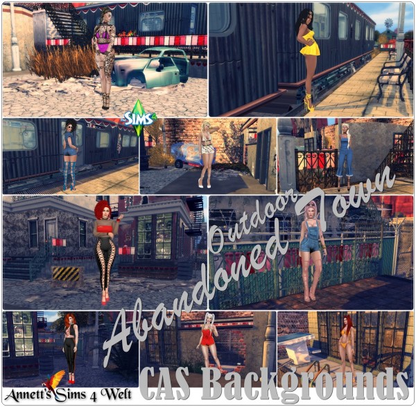  Annett`s Sims 4 Welt: CAS Backgrounds   Abandoned Town   Outdoor