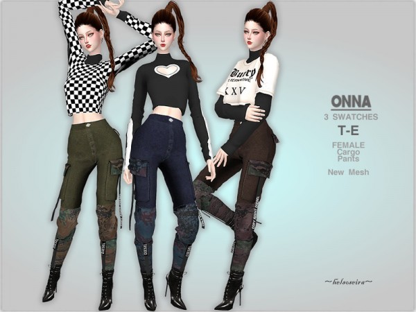  The Sims Resource: ONNA   Cargo Pants by Helsoseira