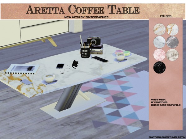  Simtographies: Aretta Coffe table