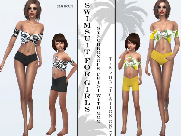  The Sims Resource: Tropics swimsuit for girls by Sims House