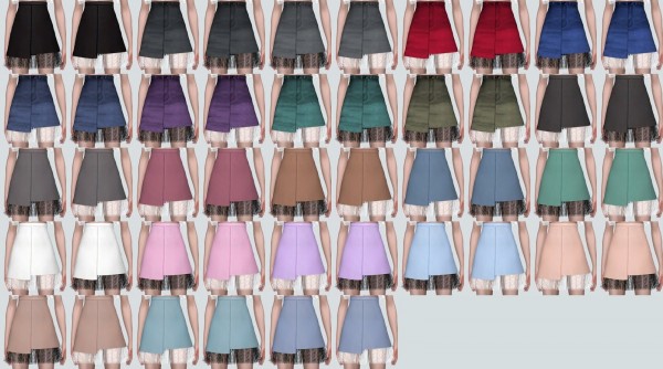  SIMS4 Marigold: 22 Layered Mini Skirt With Mesh