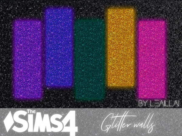  The Sims Resource: Glitter walls by LeaIllai