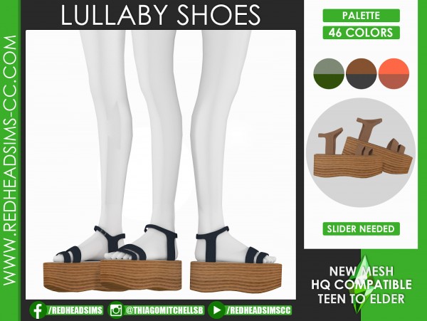  Red Head Sims: Lullaby shoes