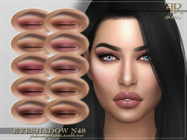  The Sims Resource: Eyeshadow N48 by FashionRoyaltySims