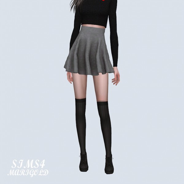  SIMS4 Marigold: Basic Flare Mini Skirt