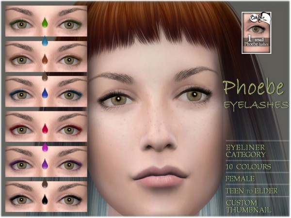  The Sims Resource: Phoebe   eyeliner and lashes by BAkalia