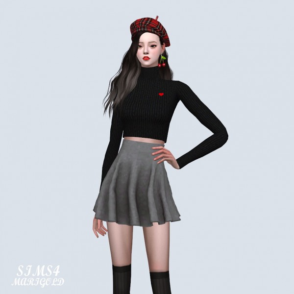  SIMS4 Marigold: Basic Flare Mini Skirt