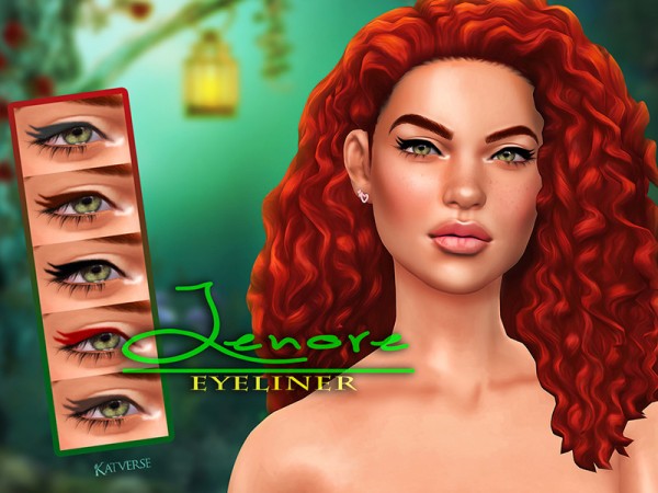  The Sims Resource: Lenore Eyeliner by KatVerseCC