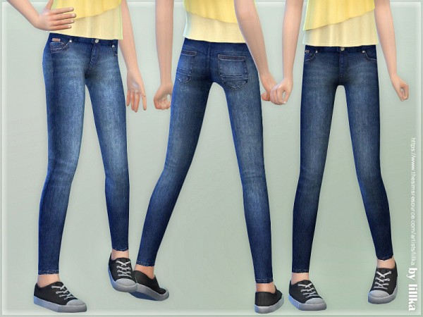  The Sims Resource: Skinny Jeans for Girls 06 by lillka