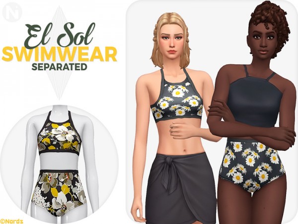  The Sims Resource: El Sol Swimwear Separated by Nords
