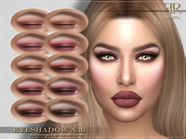  The Sims Resource: Eyeshadow N36 by FashionRoyaltySims