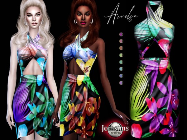  The Sims Resource: Awesla dress by jomsims