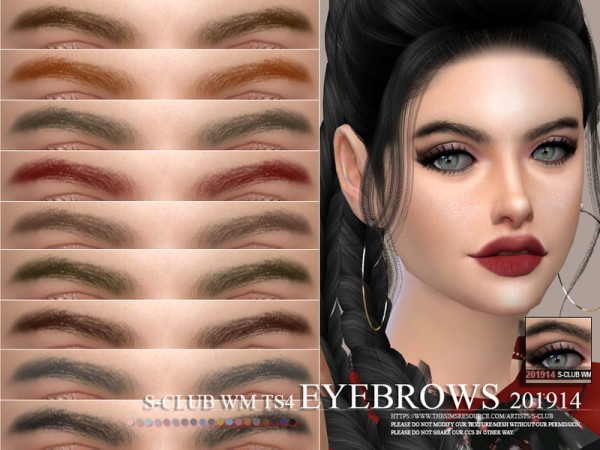  The Sims Resource: Eyebrows 201914 by S Club