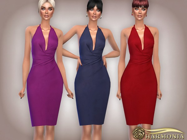  The Sims Resource: Bandage Drape Feminine Dress by Harmonia