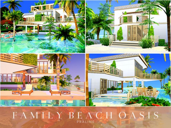  The Sims Resource: Family Beach Oasis by Pralinesims