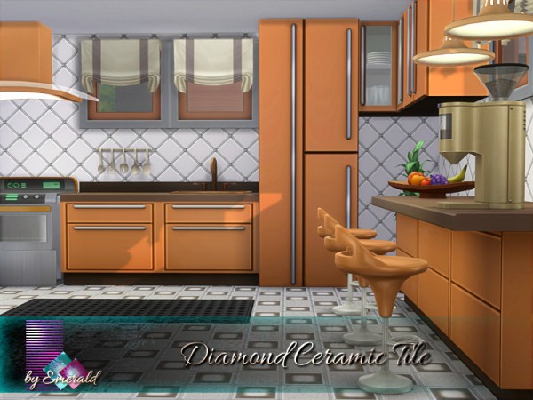  The Sims Resource: Diamond Ceramic Tile by emerald
