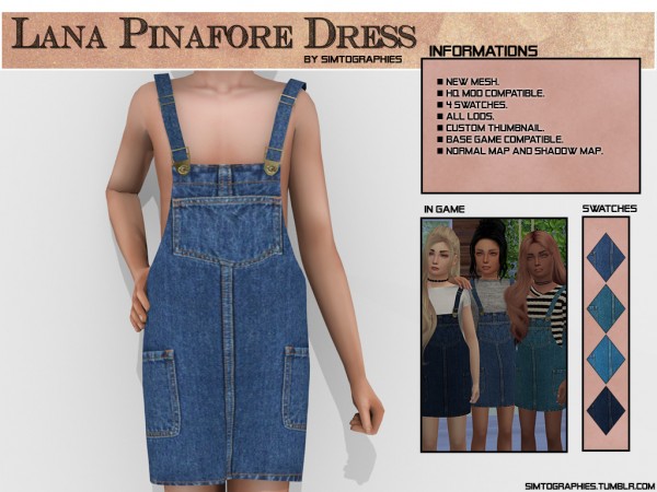  Simtographies: Lana Pinafore Dress