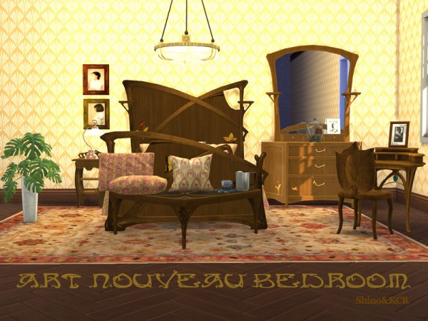  The Sims Resource: Bedroom Art Nouveau by ShinoKCR