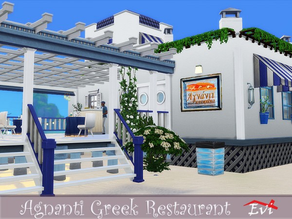  The Sims Resource: Agnati Greek Restaurant by evi