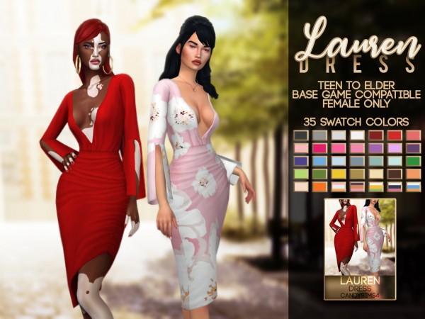  Candy Sims 4: Lauren dress