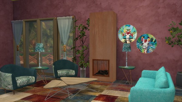  Blooming Rosy: Tropical Dreams livingroom