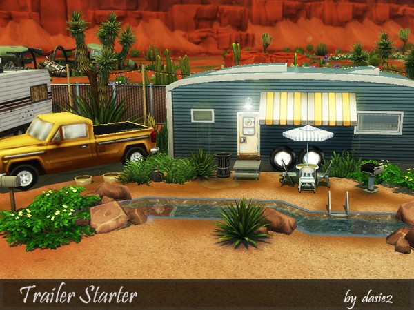  The Sims Resource: Trailer Starter House by dasie2