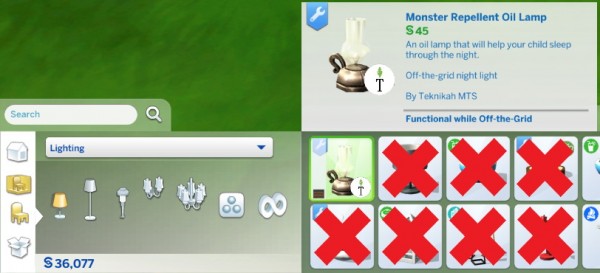  Mod The Sims: Monster Repellent Oil Lamp by Teknikah