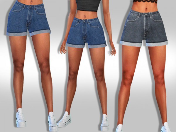  The Sims Resource: High Waist Mesh Shorts by Saliwa