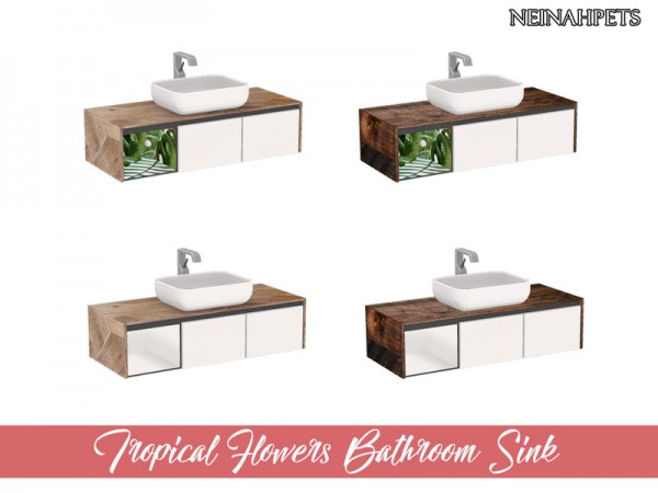  The Sims Resource: Tropical Flowers Bathroom by neinahpets