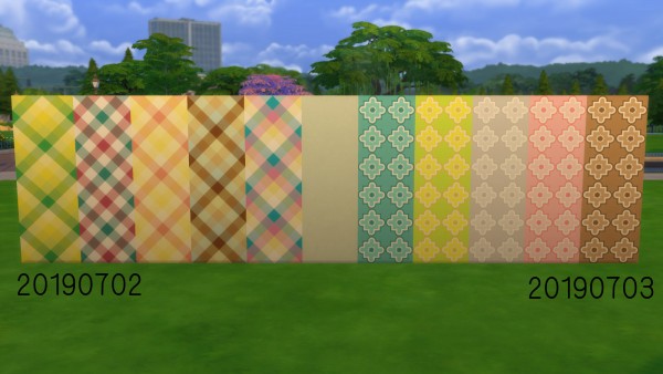  Mod The Sims: Retro and colorful wall and floor value pack by Feelshy