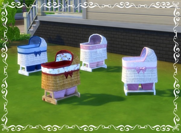  Mod The Sims: Baby Basket Bassinet Recolor Override by Birksche