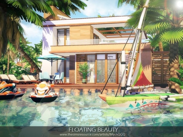  The Sims Resource: Floating Beauty house by MychQQQ
