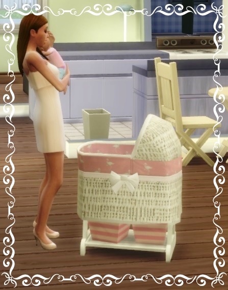 Mod The Sims: Baby Basket Bassinet Recolor Override by Birksche • Sims