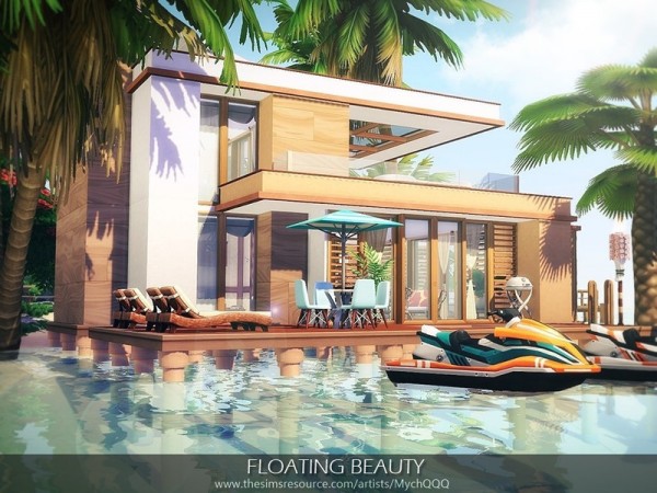  The Sims Resource: Floating Beauty house by MychQQQ