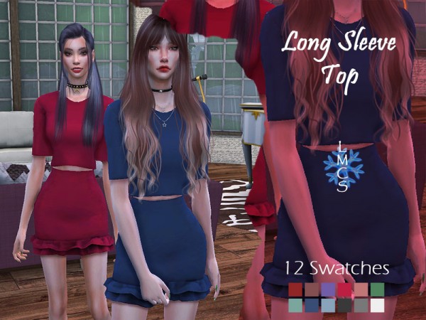  The Sims Resource: Long Sleeve Top by Lisaminicatsims