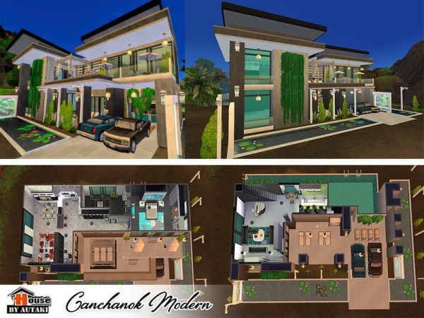  The Sims Resource: Canchanok Modern house by Autaki