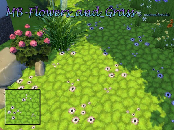  The Sims Resource: Flowers and Grass by matomibotaki