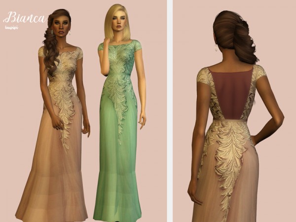  The Sims Resource: Bianca Dress by Laupipi