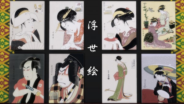  Mod The Sims: Japanese tradition Ukiyo e paintings by Feelshy