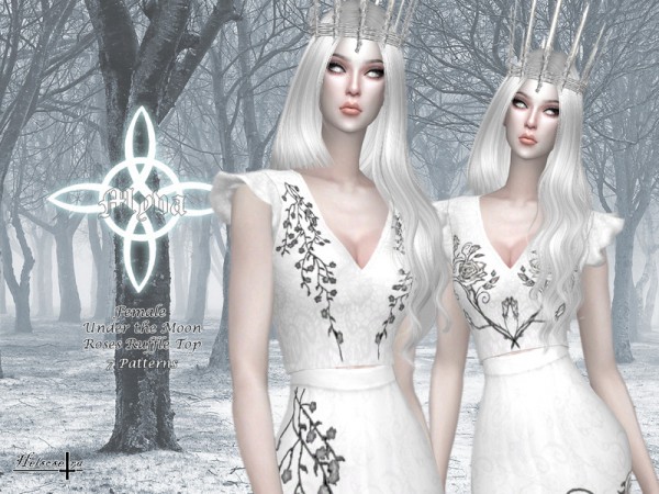  The Sims Resource: MYVA   Under the Moon   Ruffle Top by Helsoseira