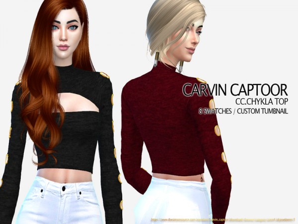  The Sims Resource: Chykla Top by carvin captoor