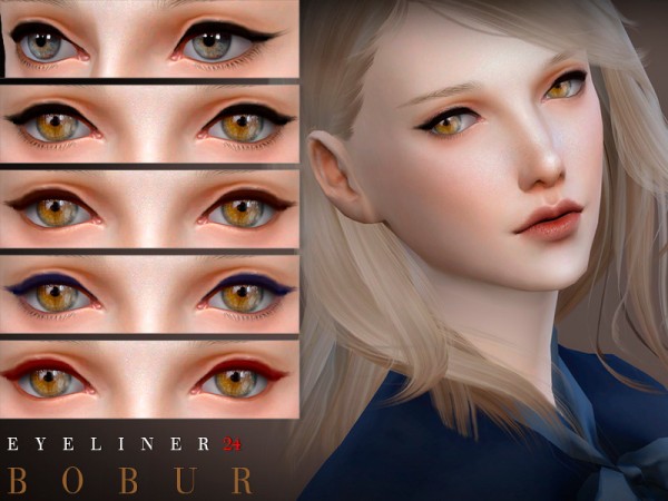  The Sims Resource: Eyeliner 24 by Bobur3