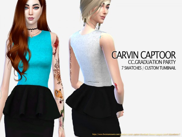  The Sims Resource: Graduation Party Dress by carvin captoor
