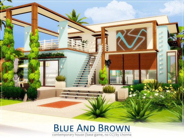  The Sims Resource: Blue and Brown by Lhonna