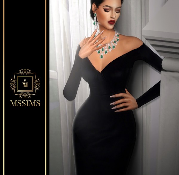  MSSIMS: Le jardin deluxe necklace and earrings set