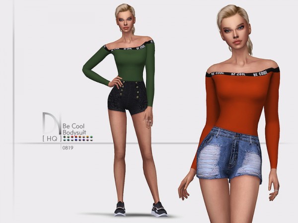 The Sims Resource Be Cool Bodysuit By Darknightt • Sims 4 Downloads