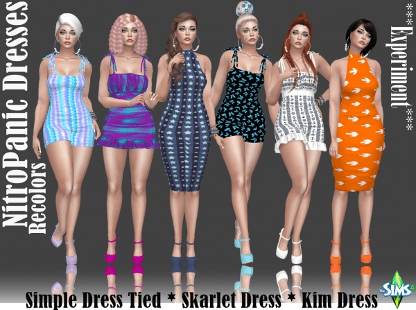  Annett`s Sims 4 Welt: NitroPanic`s Dresses Recolors