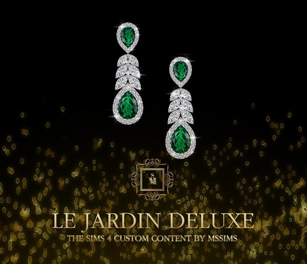  MSSIMS: Le jardin deluxe necklace and earrings set